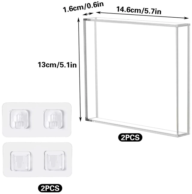Alt view image 2 of 5 - 2Pack CD Frame Display Case Acrylic Wall Mounted CD Case Protector