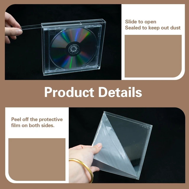 Alt view image 3 of 5 - 2Pack CD Frame Display Case Acrylic Wall Mounted CD Case Protector