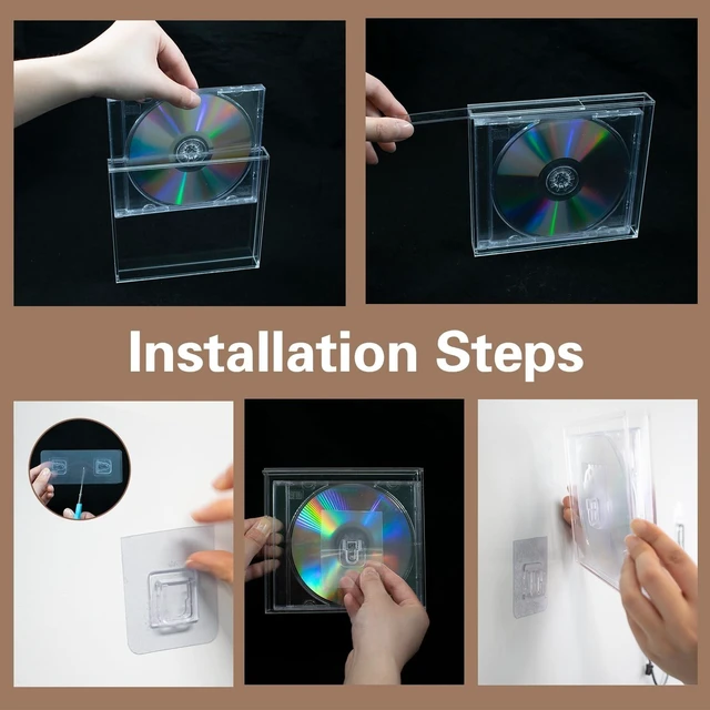 Alt view image 4 of 5 - 2Pack CD Frame Display Case Acrylic Wall Mounted CD Case Protector