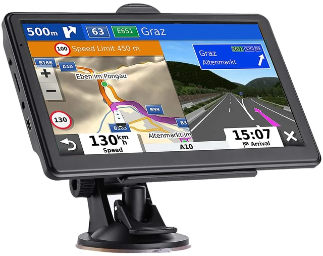 Main image of GPS Navigator for Car, 2026 Map 7 inch Touch Screen Car GPS 256-16GB,Voice Turn Direction Guidance, Support Speed and Red Light Warning,MX CA North America Lifetime map Free Update (Brown)