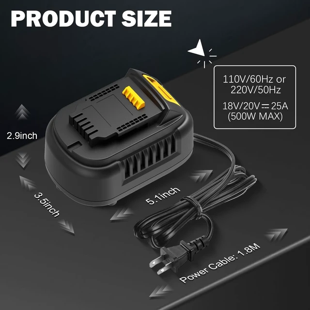 Alt view image 3 of 5 - AC to DC Converter 110V to 20V for Dewalt Tool 20V Wired Adapter