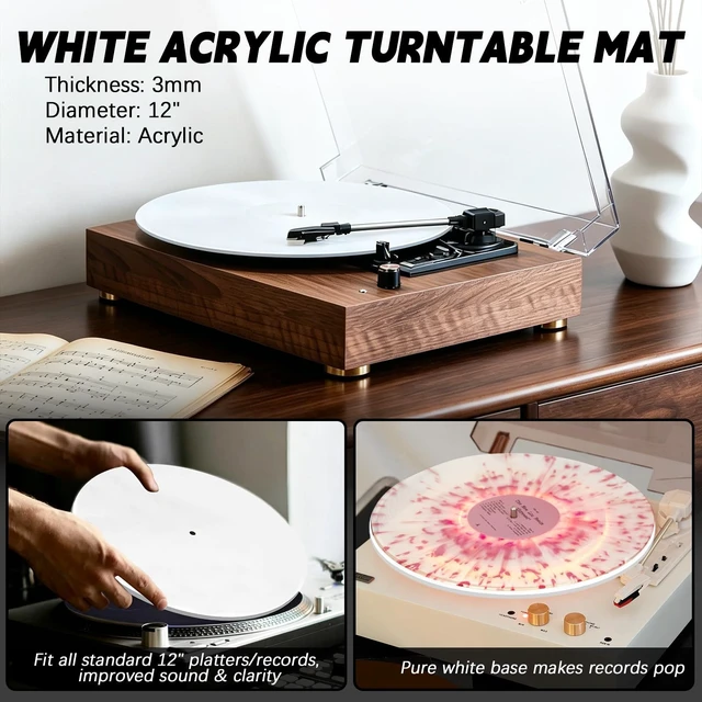 Alt view image 4 of 5 - 8-in-1 Vinyl Record Cleaning Kit with Acrylic Turntable Mat,Velvet Brush,Anti-Static Record Brush,Nano Fiber Brush,Stylus Brush,Cleaning Cloth for LP Albums