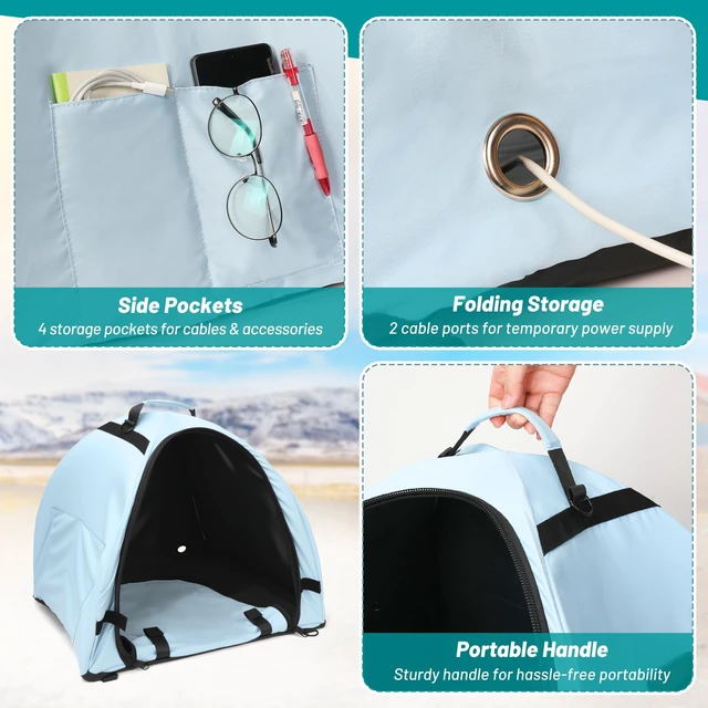 Alt view image 5 of 5 - Funria Portable Laptop Sun Shade Foldable Laptop Tent for Working Outside
