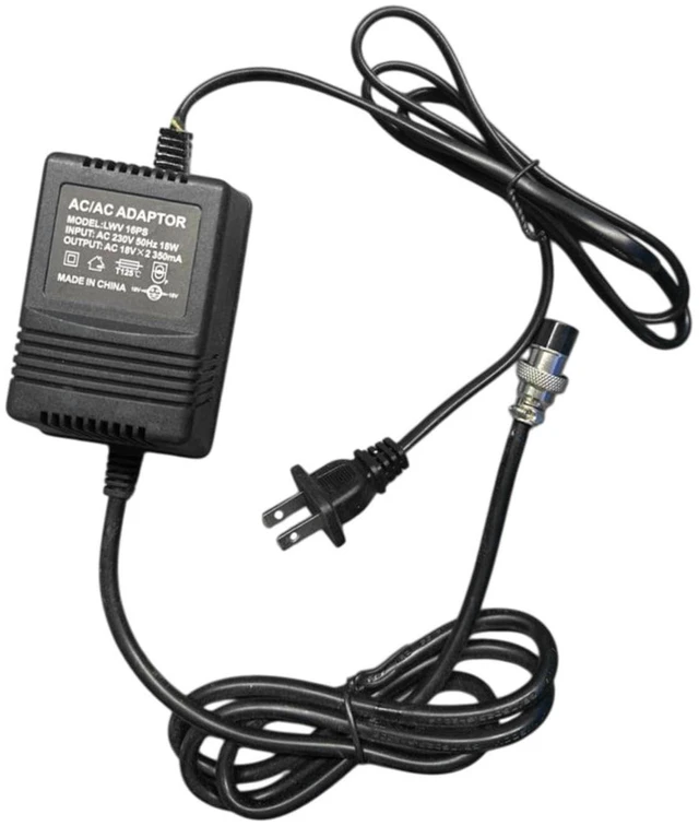 Main image of DYNWAVE Mixing Console Power Adapter, AC 18Vx2 350mA Output, 3-Pin for CT6 CT8 USBCT12 F4 F7MG Series