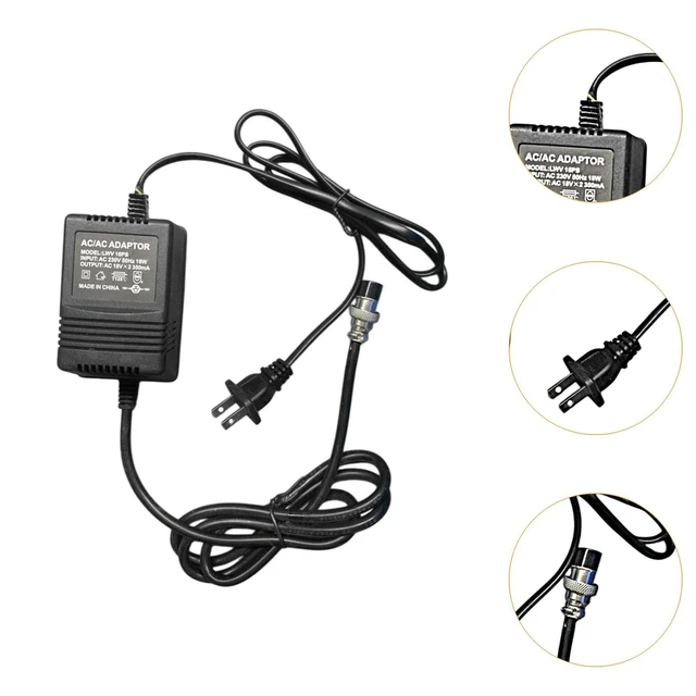 Alt view image 4 of 5 - DYNWAVE Mixing Console Power Adapter, AC 18Vx2 350mA Output, 3-Pin for CT6 CT8 USBCT12 F4 F7MG Series