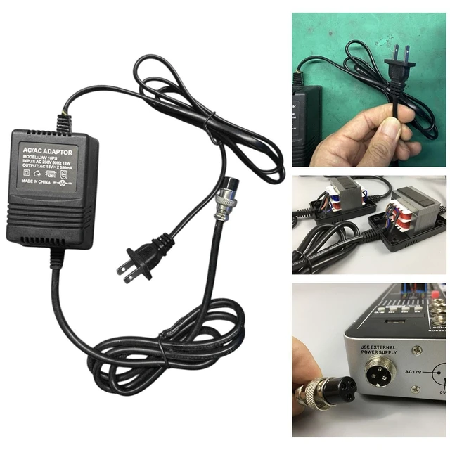 Alt view image 5 of 5 - DYNWAVE Mixing Console Power Adapter, AC 18Vx2 350mA Output, 3-Pin for CT6 CT8 USBCT12 F4 F7MG Series