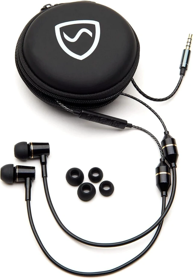 Main image of Shield Your Body Air Tube EMF Protection Stereo Headset w/Mic 3.5mm Black