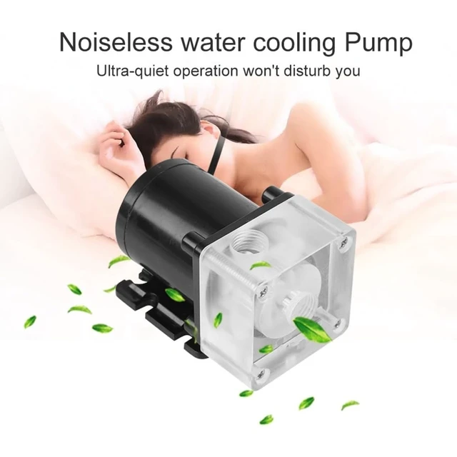 Alt view image 4 of 5 - Anu Limen PC Water Cooling Pump G1/4 Thread 500L/H Silent CPU Liquid Cooling System, 12V DC Acrylic Pump for Computer Water Loop