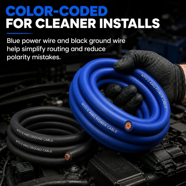 Alt view image 4 of 5 - 50FT 0 Gauge Wire Automotive Wire, CCA 0 AWG Power Ground Battery Cable