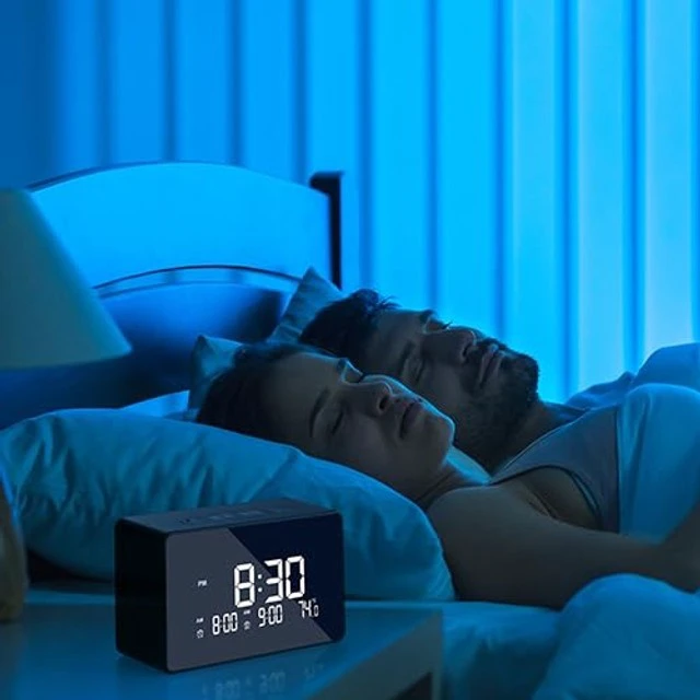 Alt view image 3 of 5 - 1080P WiFi Security Camera with Clock Indoor Nanny Cam Featuring Motion Detection & Night Vision for Baby & Pet Monitoring