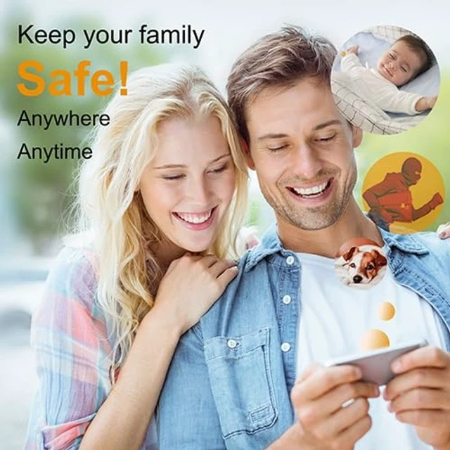 Alt view image 5 of 5 - 1080P WiFi Security Camera with Clock Indoor Nanny Cam Featuring Motion Detection & Night Vision for Baby & Pet Monitoring