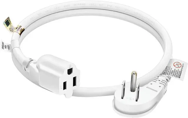 Main image of FIRMERST 1875W Low Profile Flat Plug 2Ft Extension Cord 14AWG 15A White UL Listed