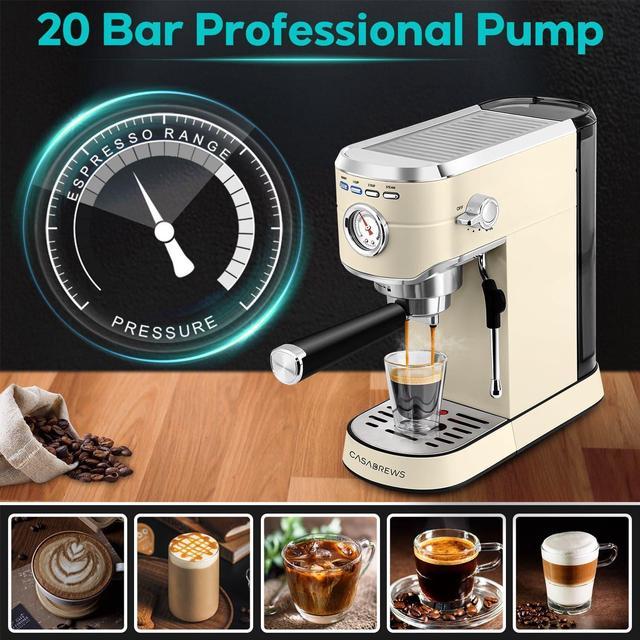  CASABREWS Espresso Machine 20 Bar, Professional