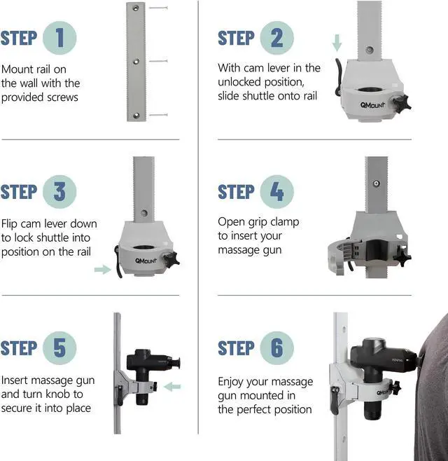 Alt view image 6 of 6 - Massage Gun Holder & Wall Mount