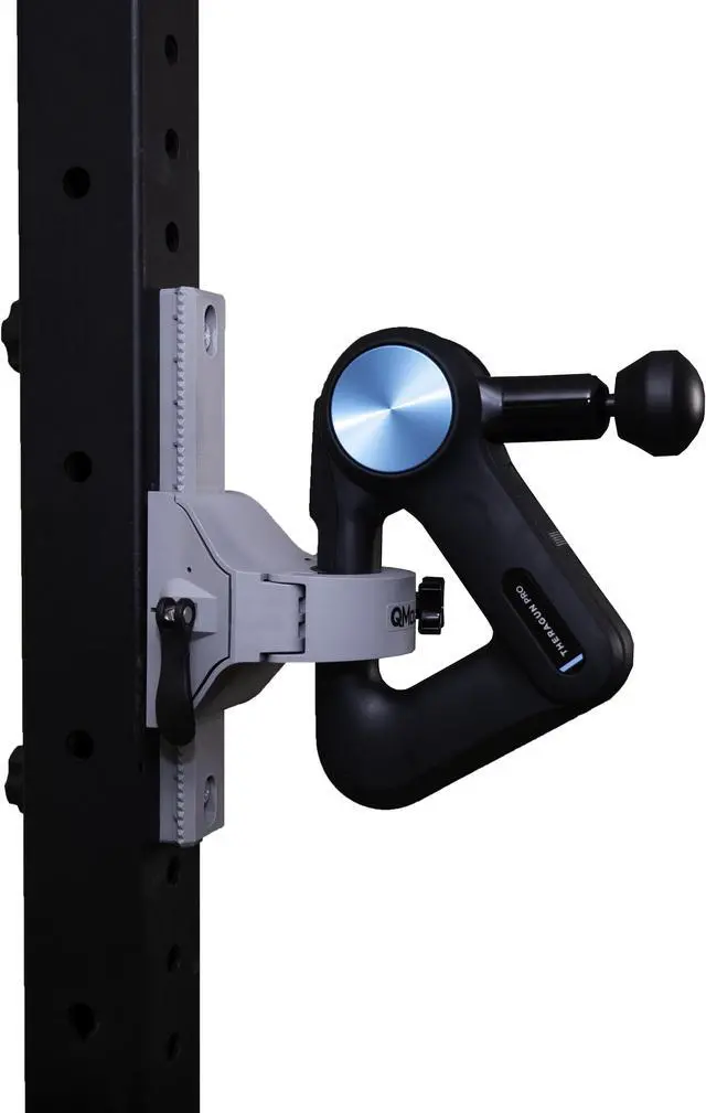 Alt view image 2 of 3 - QMount Massage Gun Holder for Power Racks, Squat Racks & Cage Racks