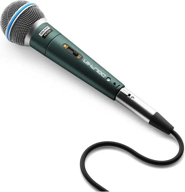 Alt view image 2 of 4 - Dolphin MCX30 Karaoke Microphone, Handheld Dynamic Vocal Microphone for Speaker, Detachable 14ft XLR Cable, Mic Stand Clip, and Carry Case