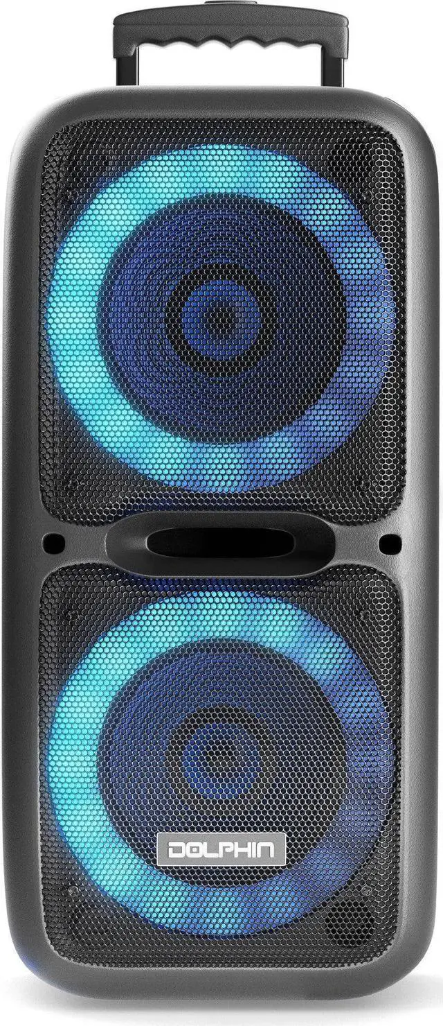 Alt view image 4 of 5 - Dolphin SP-2120RBT Portable Bluetooth Speaker Rechargeable Sound System with Microphone