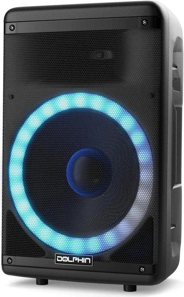 Main image of Dolphin SP-1600RBT Party Speaker | 15" 3600W Loud Sound System w/LED Lights, Includes Microphone & Remote Control