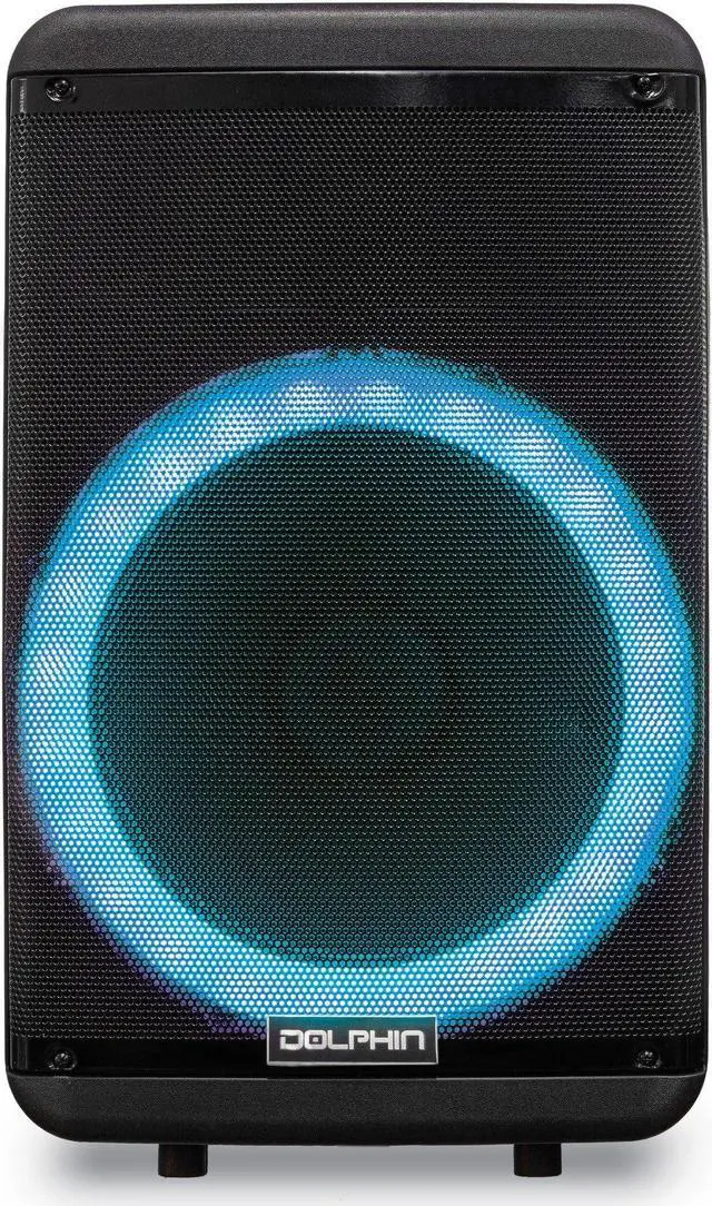 Alt view image 7 of 8 - Dolphin SP-1600RBT Party Speaker | 15" 3600W Loud Sound System w/LED Lights, Includes Microphone & Remote Control