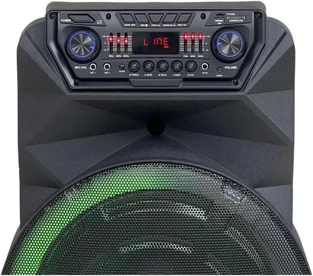 Alt view image 4 of 6 - Dolphin SP-18RBT 18" High Powered Rechargeable Party Speaker Wireless Microphone