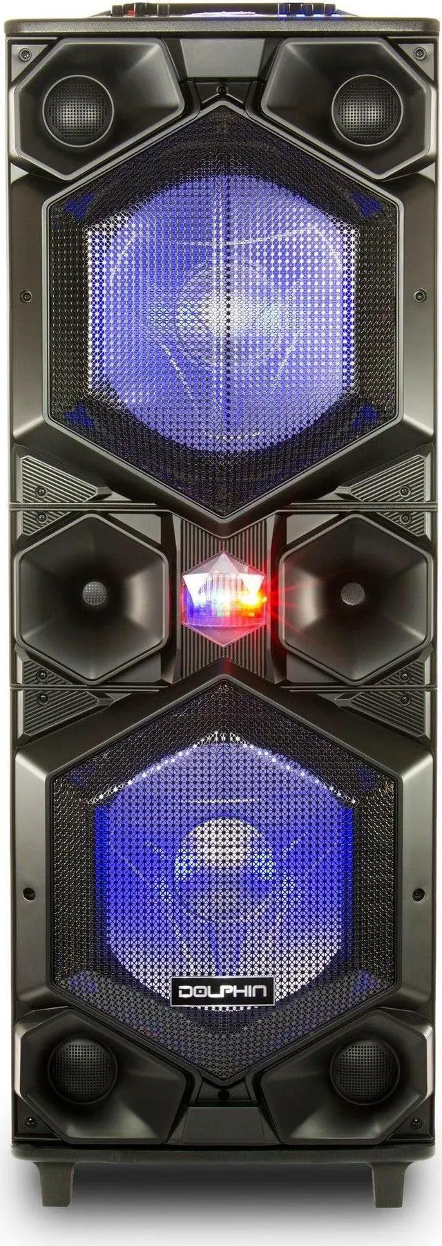 Main image of Dolphin SP-155BT Dual 15 Professional Party Speaker Deep Loud with Bass