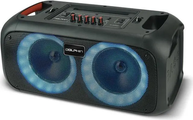 Main image of Dolphin SP-2600RBT Dual 6.5" Party Speaker with Shoulder Strap