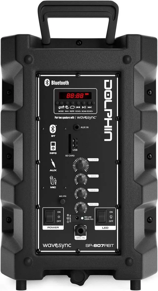 Alt view image 2 of 3 - Dolphin SP-807RBT 8 Bluetooth Party Speaker