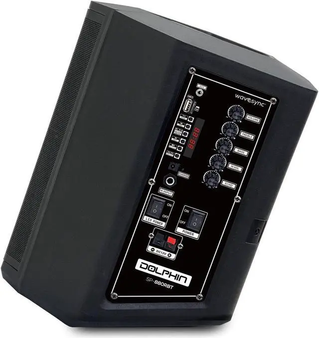 Alt view image 2 of 5 - Dolphin SP-880RBT Rechargeable 8 Party Speaker with Tilt Function