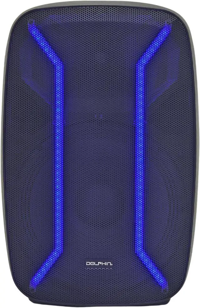 Alt view image 4 of 5 - Dolphin SPX-2115R 15" Bluetooth Party Speaker Professional Audio System w/Trolley Handle, XLR, Mic & Guitar Inputs | Loud & DEEP BASS