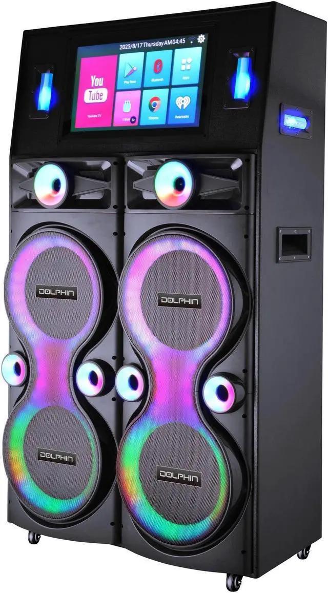 Main image of Dolphin XL-4120 Professional Karaoke Machine with 4x 12" Speakers, Touchscreen, Smart Tablet