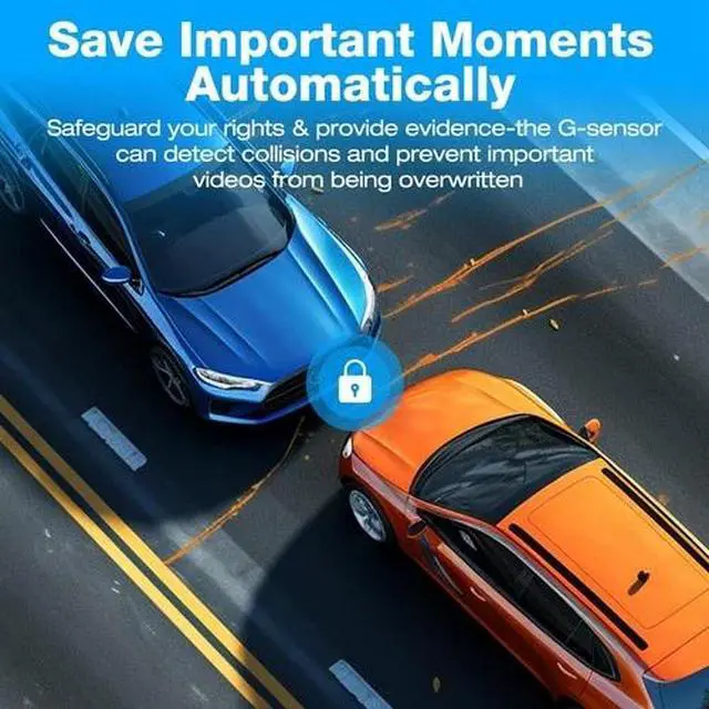 Alt view image 7 of 7 - Campark Front Inside Dual 1080P GPS Dash Cam FHD Car Camera 4 IR Night Vision