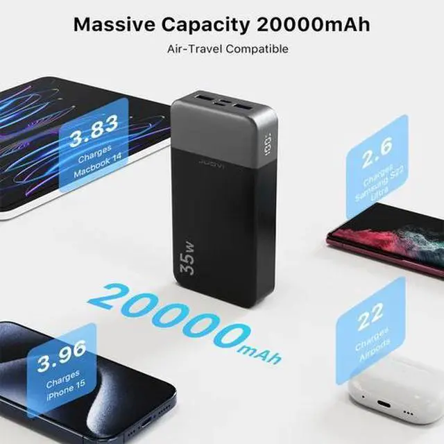 Alt view image 4 of 6 - Power Bank 20000mAh Charging Portable External External Battery For Cell Phone