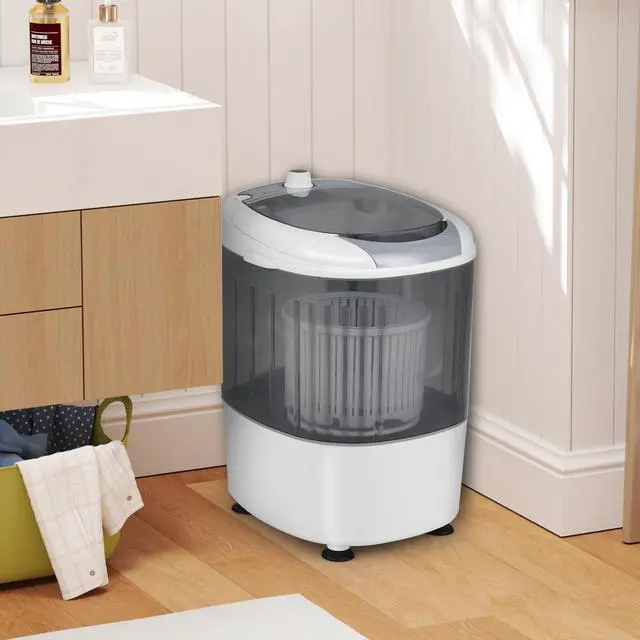 Alt view image 2 of 7 - ARLIME Mini Washer and Dryer Combo, 5.5 Lbs Mini Laundry Washer, Semi-automatic Washing Machine with Drain Hose & Spin Tub, Small Washing Machine for Drom RV Apartment (Grey)