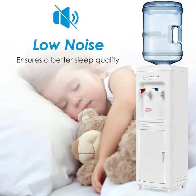 Alt view image 4 of 7 - ARLIME Top-Loading Water Dispenser, Hot & Cold Water Cooler for 3-5 Gallon Bottles, Child Safety Lock, Removable Drip Tray, Perfect for Home Ofiice, School