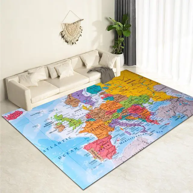 Alt view image 2 of 7 - Ocervd Color Map Area Rug 3x5ft Rugs for Living Room Bedroom