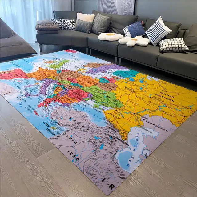 Alt view image 4 of 7 - Ocervd Color Map Area Rug 3x5ft Rugs for Living Room Bedroom