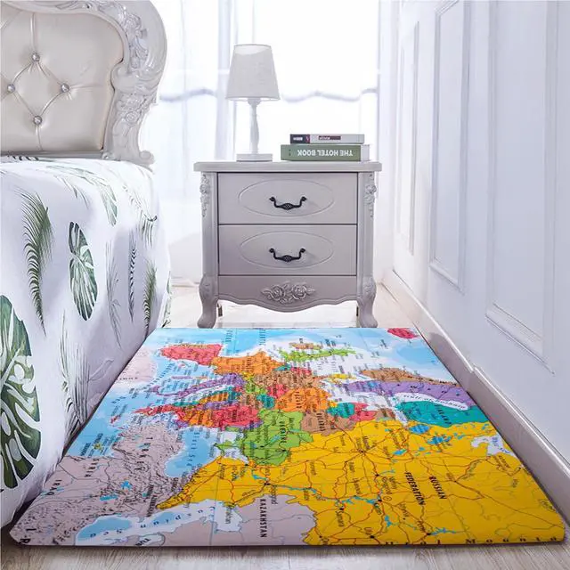 Alt view image 3 of 7 - Ocervd Color Map Area Rug 3x5ft Rugs for Living Room Bedroom