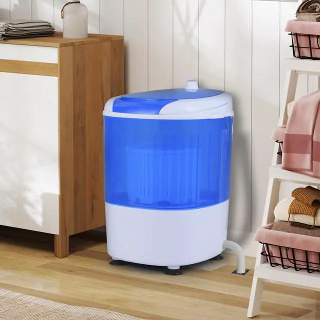 Alt view image 2 of 7 - ARLIME Mini Washer and Dryer Combo, 5.5 Lbs Mini Laundry Washer, Semi-automatic Washing Machine with Drain Hose & Spin Tub, Small Washing Machine for Drom RV Apartment (Blue)