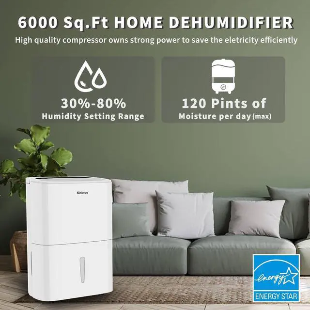 Alt view image 3 of 7 - 150 Pint Energy Star Dehumidifier with Pump and WIFI for Large Room/Basement (7,000 Sq.Ft) - Auto Drain Hose, Continuous Drainage, Auto Defrost - Quiet for Bedroom, Bathroom, Home & Commercial Use
