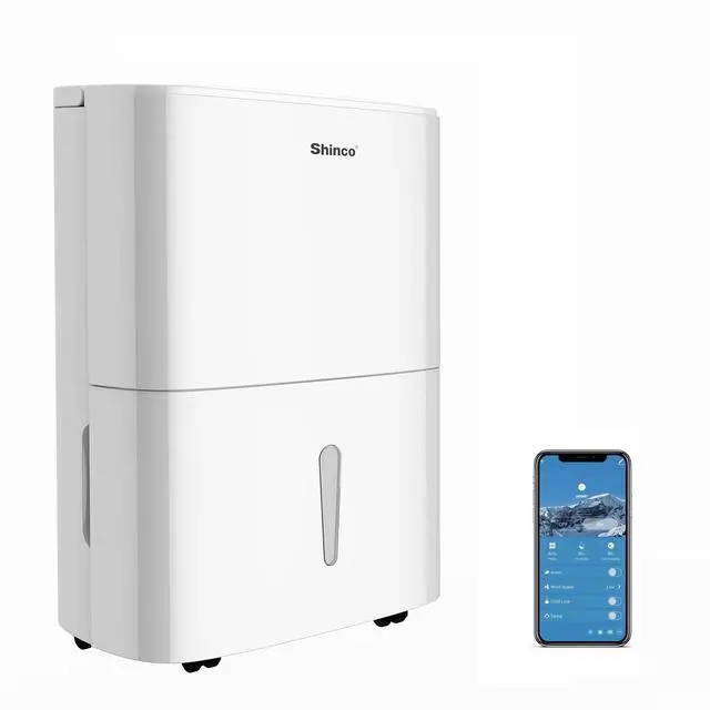 Main image of 150 Pint Energy Star Dehumidifier with Pump and WIFI for Large Room/Basement (7,000 Sq.Ft) - Auto Drain Hose, Continuous Drainage, Auto Defrost - Quiet for Bedroom, Bathroom, Home & Commercial Use