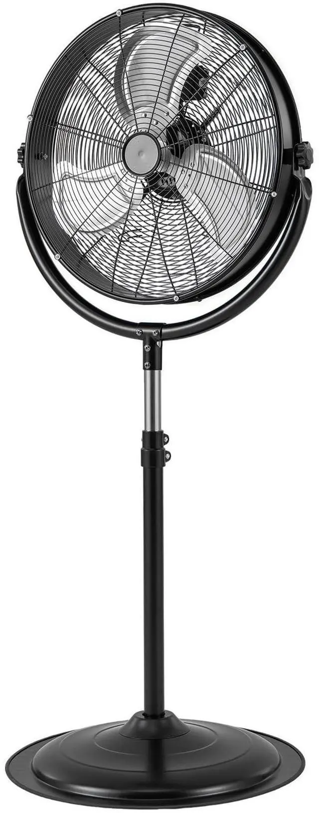 Main image of ARLIME 20" High Velocity Pedestal Fan, Industrial Oscillating Standing Fan w/3 Speeds, 360° Tilt & Adjustable Height, Heavy Duty Metal Floor Fan for Commercial, Garage, Workshop, Warehouse (20 Inch)