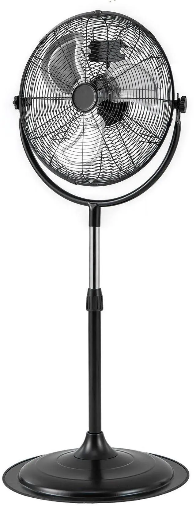 Main image of ARLIME 18" High Velocity Pedestal Fan, Industrial Oscillating Standing Fan w/3 Speeds, 360° Tilt & Adjustable Height, Heavy Duty Metal Floor Fan for Commercial, Garage, Workshop, Warehouse (18 Inch)