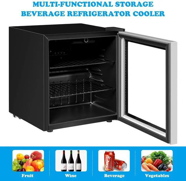Alt view image 6 of 7 - ARLIME Mini Fridge, Drink Cooler, 60 Can, Beverage Refrigerator with Glass Door, Removable Shelves for Soda Beer Wine, Small Drink Refrigerator for Bedroom, Office, Home Kitchen, Bar, 1.6 Cu. Ft.