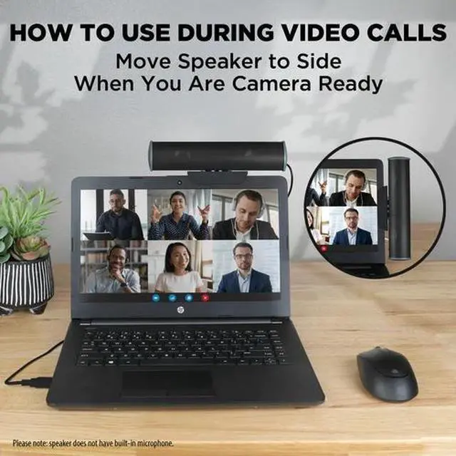 Alt view image 4 of 7 - GOgroove SonaVERSE USB Speaker for Laptop Computer (Black)