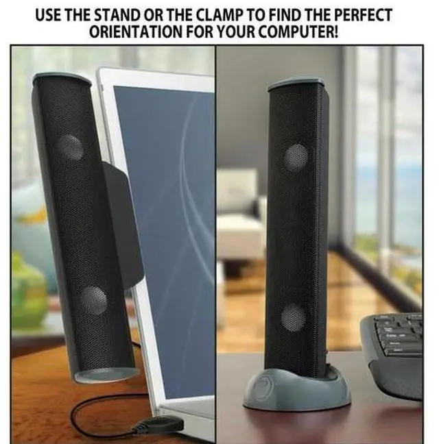 Alt view image 7 of 7 - GOgroove SonaVERSE USB Speaker for Laptop Computer (Black)