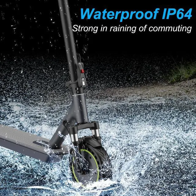 Alt view image 3 of 7 - Roinside Dual Suspension Electrict Scooter for Aduts, Up to 19 MPH and 23 Miles Long-Range Portable Commuting Escooter with Double Braking System and App