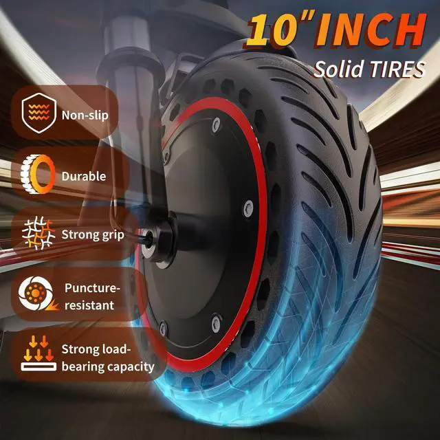 Alt view image 3 of 7 - Electric Scooter - 8.5" Solid Tires, 350W Motor, Up to 22 MPH and 24 Miles Long-Range Portable Foldable Commuting Scooter for Adults with Double Braking System and App