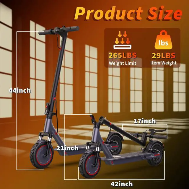 Alt view image 6 of 7 - Electric Scooter - 8.5" Solid Tires, 350W Motor, Up to 22 MPH and 24 Miles Long-Range Portable Foldable Commuting Scooter for Adults with Double Braking System and App