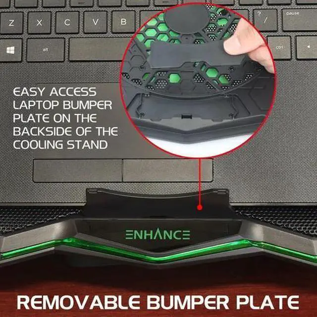Alt view image 4 of 5 - ENHANCE Gaming Laptop Cooling Stand - Laptop Cooler with 7 Height Settings