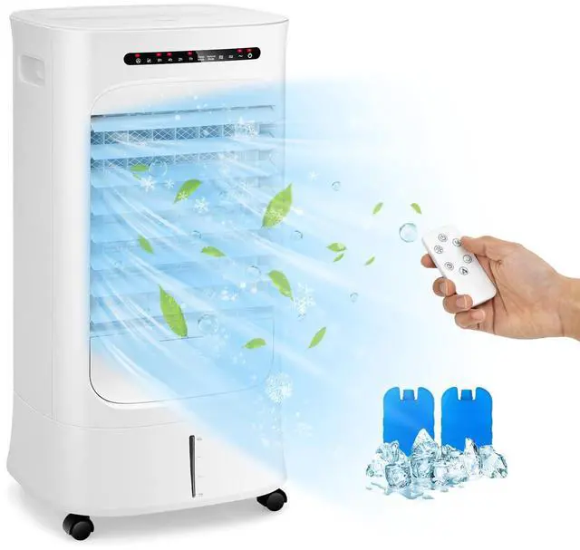 Main image of ARLIME Evaporative Air Cooler, Portable Air Conditioner & Humidifier, AC Fan w/ 3 Modes 3 Speeds & 63°Oscillation, 2.6G Water Tank & Remote Control, Swamp Cooler w/ 15H Timer for Home Office Bedroom